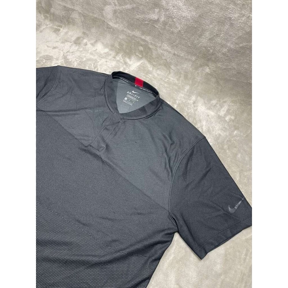 Nike Dri-Fit Tiger Woods Shirt Men Medium Black Golf Performance Standard Fit